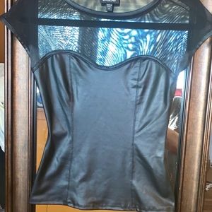 Bebe leather top